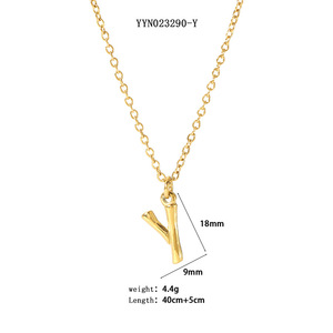 Collar <span class=keywords><strong>de</strong></span> Acero Inoxidable con Colgante <span class=keywords><strong>de</strong></span> Letra Hip Hop <span class=keywords><strong>de</strong></span> Moda, Chapado en <span class=keywords><strong>Oro</strong></span> <span class=keywords><strong>de</strong></span> 18K, Exagerado, 26 Letras del Alfabeto <span class=keywords><strong>Inglés</strong></span>, Joyería <span class=keywords><strong>para</strong></span> <span class=keywords><strong>Mujer</strong></span>, Venta al por Mayor - Product Image 4