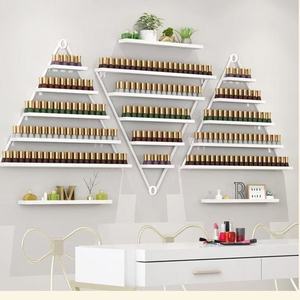 Étagère murale triangulaire en fer forgé pour vernis à ongles et colle à ongles, présentoir de manucure pour salon de beauté - Product Image 3
