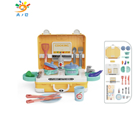 Ensemble de jeu éducatif pour enfants AJB Mini Lipstick, comprenant une cuisine miniature et une coiffeuse de maquillage pour filles
