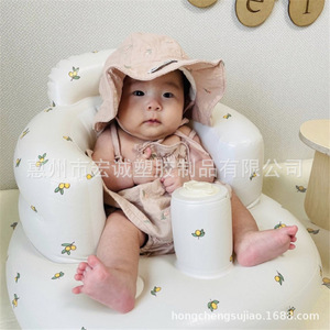 Inflatable Baby Chair Portable Bath Seat 0-12 Months Anti Fall Training Sofa Outdoor Use - Product Image 4