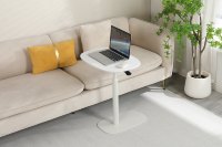 ADA Moderne Ergonomique 360 °   Table pivotante de salon avec élévation à gaz, hauteur réglable, console latérale stable, bureau