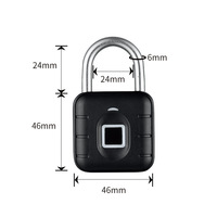 Cadenas intelligent sans clé à empreinte digitale Serrure de classeur sans perçage Cadenas intelligent SmartPadlocks