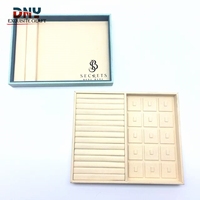 Ensembles de présentoirs à bijoux en microfibre blanc crème pour bijoux, buste personnalisé pour collier, support de présentation pour anneaux, boucles d'oreilles, collier, luxe