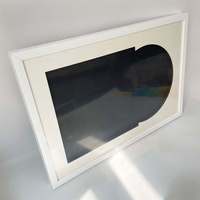 Couleur noire bois massif 40X60cm LP disque vinyle et affichage de veste cadre de disque vinyle Double mat cadre d'album de disque