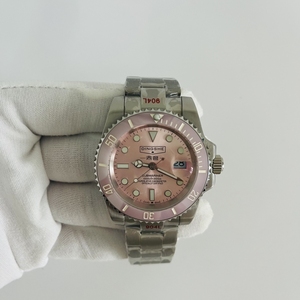 Herren Luxus Sportuhr mit Individuellem LOGO Edelstahl Mechanische Taucheruhr 40mm Automatik Saphirglas Grünes Zifferblatt Chronograph - Product Image 5