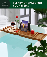 Premium opvouwbaar badkuip houten badblad uitbreidbaar bad bamboe plank badkamer houten accessoireblad