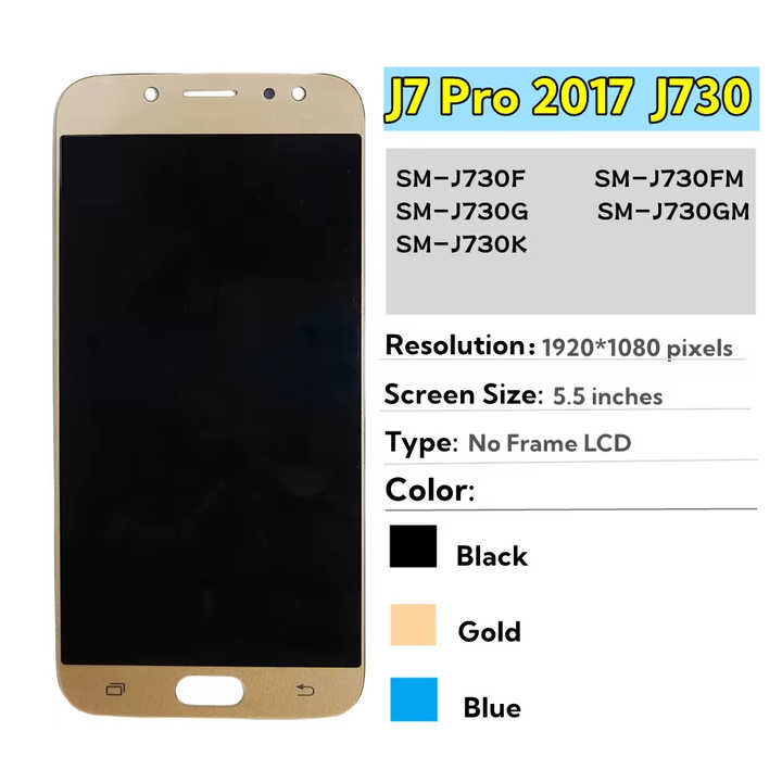 หน้าจอ AMOLED แบบสัมผัสสำหรับ Samsung J7 Pro Galaxy Screen อะไหล่สำหรับ ...