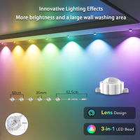 Lampes LED Extérieures Étanche de Haute Qualité pour la Décoration des Avant-Toits avec Contrôleur RGBIC IP67 DC 5V Températures de Couleur 6000K 6500K