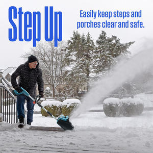 Pá de Neve Elétrica Sem Fio, Soprador de Neve a Bateria, Cabo de 10-12 Polegadas com Trava de Segurança, Kit Lançador de Neve Elétrico para Estradas - Product Image 4