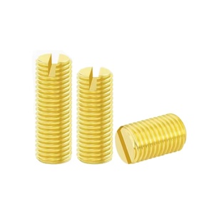 Tornillo de Fijación DIN 551 de Latón con Ranura y Punta Plana, Tornillo de Posicionamiento M2 M2.5 M3 M4 M5 M6 - Product Image 1