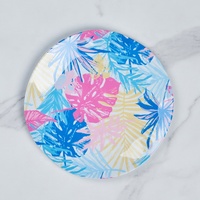 Plaques en plastique gaufré, 5 pièces de haute qualité, beaux motifs de fleurs, plaques en mélamine colorées à impression personnalisée pour Restaurant