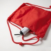 Sac à dos léger en polyester avec cordon de serrage, poche latérale zippée, bretelles en cordon tressé, idéal pour le sport, la gym et les voyages