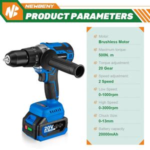 Taladro eléctrico sin escobillas de 13mm 20 + 3 Torque, destornillador eléctrico multifuncional de mano eficiente inalámbrico para batería <span class=keywords><strong>Makita</strong></span> de 18V - Product Image 5