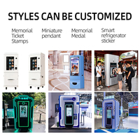 Cabina de Fotos Digital Inteligente con Pantalla Táctil de 32 Pulgadas, Kiosco de Autoservicio Interior con IA, Kiosco de Venta de Fotos Instantáneas