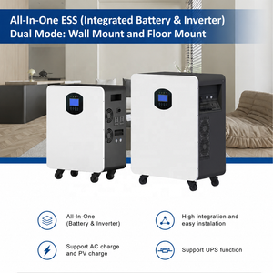DEMUDA ออลอินวัน 5KW 10kw ระบบแบตเตอรี่และอินเวอร์เตอร์แบบรวม All-In-One ESS 120V 240V ระบบกักเก็บพลังงานแสงอาทิตย์ แบตเตอรี่ลิเธียม - Product Image 2