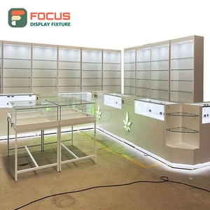 Vitrine à tabac de qualité supérieure avec porte coulissante en verre, tiroir verrouillable et plusieurs étagères pour l'affichage des cigarettes - Product Image 1