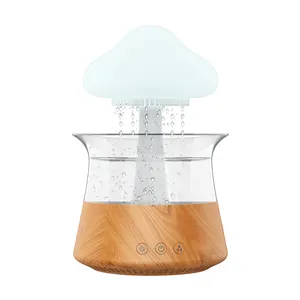 Lumière colorée bébé dormir aide machine à bruit blanc gouttelette d'eau sons dégoulinant diffuseur d'air champignon pluie nuage humidificateur