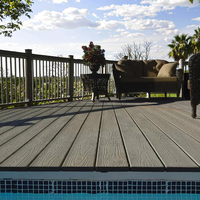 Planches de terrasse en WPC personnalisées multi-tailles, imperméables, résistantes à l'humidité, ignifuges, anti-moisissure, écologiques, pour l'intimité du jardin