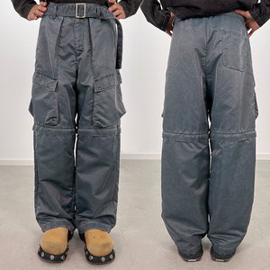 Heren 100% Nylon Broek Fabrikanten Op Maat Gemaakte Wijde Pijpen Wijde Broek Streetwear Rits <span class=keywords><strong>Cargo</strong></span> Broek Fabrikant - Product Image 1
