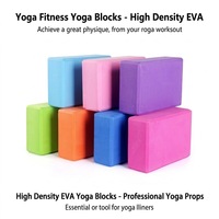 Ensemble de blocs de yoga en EVA avec logo personnalisé, blocs de soutien épais en mousse antidérapante pour le Pilates, les étirements et la remise en forme
