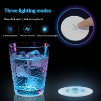 Autocollants lumineux LED pour verres en EVA, sous-verres lumineux, supports de bouteilles clignotants, accessoires de divertissement pour bars et boîtes de nuit
