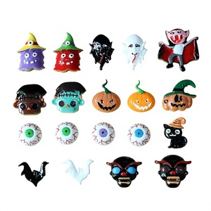 Accessoires en résine Halloween fantôme noir et blanc, vente directe usine, pour bandeaux et coiffes DIY, approvisionnement transfrontalier, technique d'émail goutte à goutte - Product Image 5