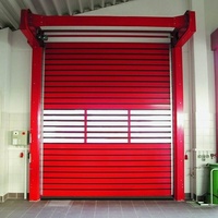 Porte à enroulement en acier à moteur électrique, fonctionnement fluide, ouverture et fermeture à haute fréquence pour usage industriel