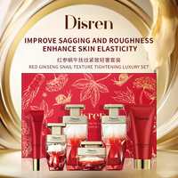 Coffret Cadeau Luxe Anti-Âge 5-en-1 au Ginseng Rouge et à la Bave d'Escargot pour Adultes – Soin Visage Liftant et Éclaircissant