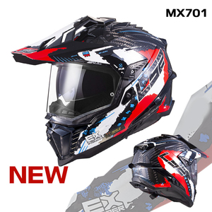 Cascos de Motocross Integrales LS2 MX701 de Fibra de Carbono <span class=keywords><strong>6K</strong></span> Antivaho con Doble Lente Pinlock y Forro de Espuma para Todas las Estaciones en Caja - Product Image 2