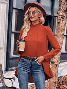 Camicetta da <span class=keywords><strong>donna</strong></span> a maniche lunghe a <span class=keywords><strong>mezza</strong></span> collo tinta unita 2024 Planner camicetta da <span class=keywords><strong>donna</strong></span> alla moda camicette da <span class=keywords><strong>donna</strong></span> - Product Image 6