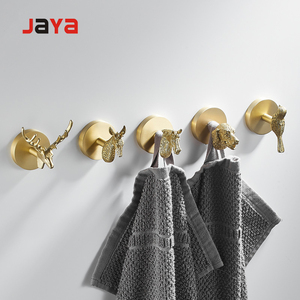 JAYA Meilleure Vente Laiton Salle <span class=keywords><strong>De</strong></span> Bains <span class=keywords><strong>Cuisine</strong></span> Intérieure Couloir Vêtements Tentures Murales Rangée Crochets Adhésifs - Product Image 2