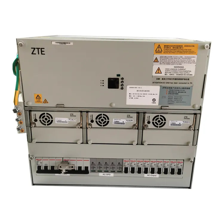 ZTE電源システム48V/300aサブラックZXDU68B301、整流モジュールZXD3000v5.5テレコム電源付き