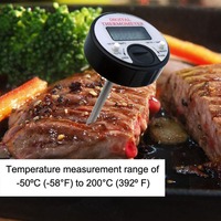 Termometer daging Probe Digital baja tahan karat untuk BBQ bahan plastik tahan lama untuk pengukuran suhu