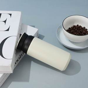 Mug isotherme en acier inoxydable 304 de 500 ml, design Harajuku, avec infuseur à thé, poignée simple, couvercle plat, tasse de voyage pour femmes - Product Image 5