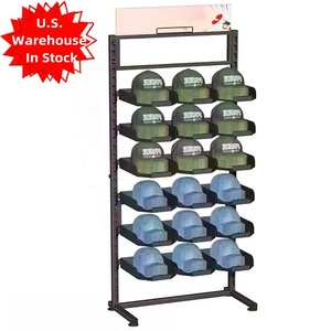 En stock: Exhibidor metálico para sombreros de béisbol, vaqueros, trucker, de paja, Dandy, tipo cubo, deportivos, de golf, de sol, <span class=keywords><strong>cascos</strong></span> y ropa - Product Image 1