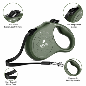 Eco Friendly 3m5m8m OEM Automatic BPA Free Anti Slip Hold Hands Free Strong Customized <b>Dog</b> Leads Custom Nylon Retractable <b>Leash</b> - Product Image 2