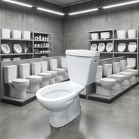 WC à chasse directe moderne en céramique et porcelaine, deux pièces, avec abattant à fermeture douce, à prix abordable