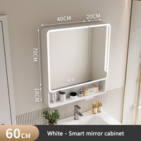 Miroir intelligent de salle de bain moderne Miroir d'armoire murale à écran tactile Armoire de salle de bain avec miroir à led