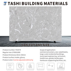 ベストセラーTaShi 1200*2400mmカスタムサイズ大型スラブテラゾストーン環境に優しい防水モダン人工テーブルトップ - Product Image 4