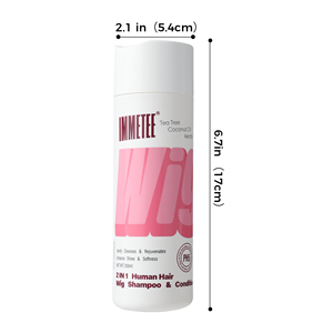IMMETEE 2 in 1 Perücke Shampoo Private Label Anti-Frizz Reinigung Perücke Pflege Shampoo und Conditioner für synthetische Perücken - Product Image 6