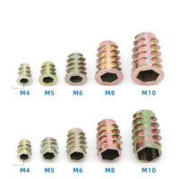 Insert fileté en alliage de zinc et acier au carbone M4 M5 M6 M8, connecteur de meubles, insert en bois pour meubles, écrou en bois, vis en bois