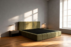 Современная компактная кровать-трансформер с обивкой из ткани и металлическим каркасом, не требующим сборки инструментами - Product Image 4