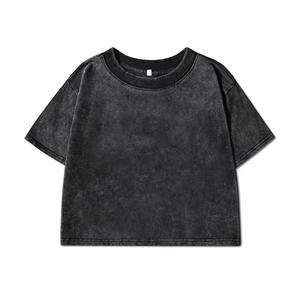 חולצת טי קצרה וסקסית לנשים, גזרה רחבה, צווארון עגול, אופנתית, 240 גרם, 100% כותנה, חולצות טי בהתאמה אישית לנשים - Product Image 5