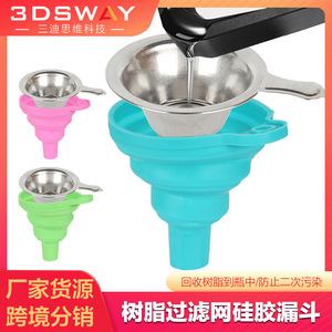 Kit de Combinación de Filtro y Embudo 3DSWAY, Silicona Reciclada Rosa, Azul y Verde, Accesorio para Impresora 3D - Product Image 5
