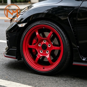Jantes de voiture de tourisme Maxtera forgées sur mesure de style Advav <span class=keywords><strong>R6</strong></span> rouges pour Civic TypeR WRX STI GR86 <span class=keywords><strong>Golf</strong></span> BMW M2 M3 M4 Mustang, jantes en alliage - Product Image 4