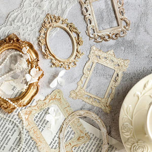 Série de rencontres romantiques matériau de Collage décoratif bricolage écologique carte de cadre rétro relief creux 4 Styles matériau métallique - Product Image 4