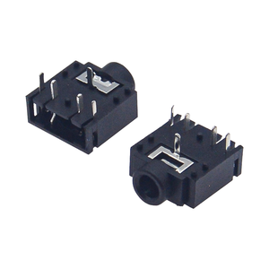 PJ-307 Prise Jack Audio/Vidéo 3,5 mm, 5 Broches 180° °   Connecteur femelle à montage horizontal, boîtier en plastique - Product Image 3