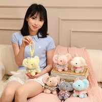 Prix d'usine, design personnalisé, peluche éléphant de dessin animé, jouets en coton rembourrés, mignons animaux en peluche pour enfants, porte-clés