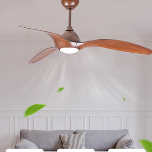 โคมไฟพัดลมควบคุมระยะไกล DC ขนาดใหญ่แบบนอร์ดิก, โคมไฟแชนเดอเลียร์สำหรับบ้านสำนักงานขนาด42นิ้วการแปลงความถี่อัจฉริยะสามใบ - Product Image 4