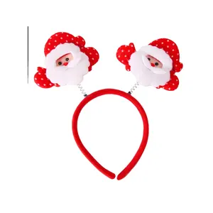 Hot sale fashion Christmas antler headdress handmade children's hair accessories children's holiday dress head button